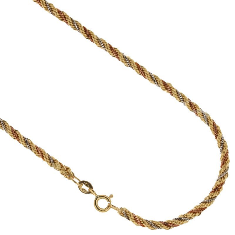3-farbige Gold Damen Halskette 803321718682