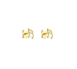 Woman Earrings with Musical Notes Yellow Gold 803321732651