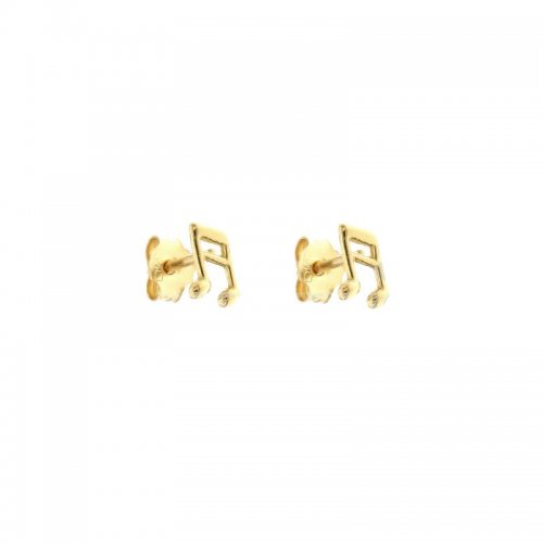 Damen Ohrringe mit Musiknoten Gelbgold 803321732651