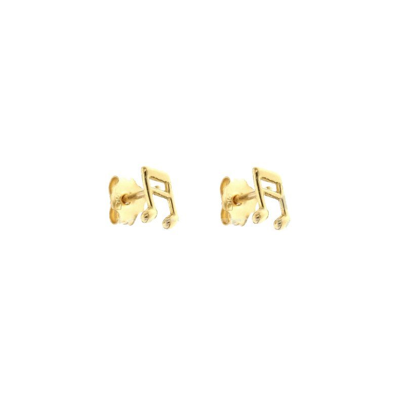 Damen Ohrringe mit Musiknoten Gelbgold 803321732651