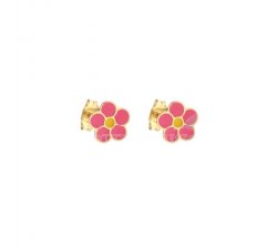Women's earrings with yellow gold flowers 803321729106