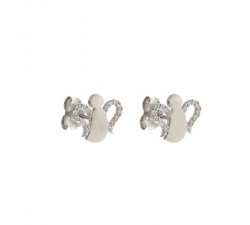 Woman earrings with angels White gold 803321730107