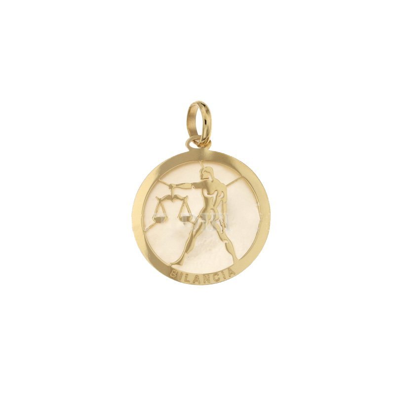 Sternzeichen Waage Anhänger in Gelbgold 803321733007