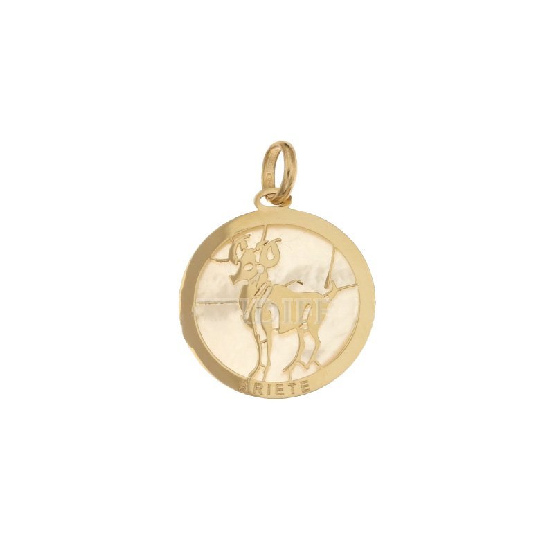 Aries Zodiac Sign Pendant in Yellow Gold 803321733001
