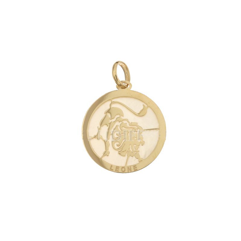 Yellow Gold Leo Zodiac Sign Pendant 803321733004
