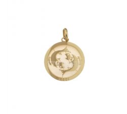Pisces Zodiac Sign Pendant in Yellow Gold 803321733012