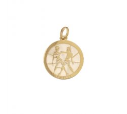 Gemini Zodiac Sign Pendant in Yellow Gold 803321733003