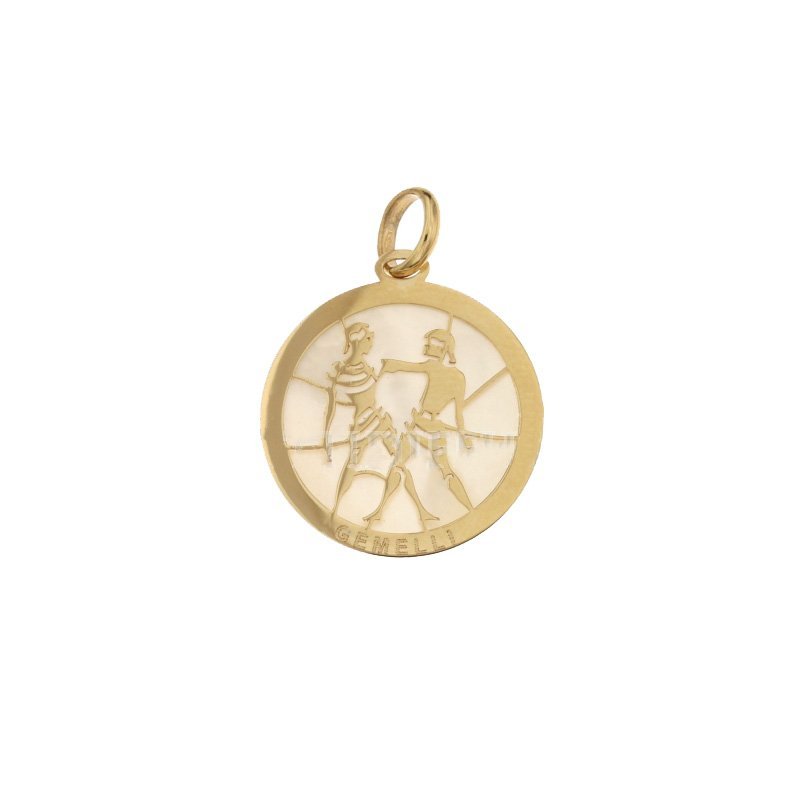 Sternzeichen Zwillinge Anhänger in Gelbgold 803321733003
