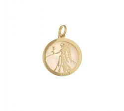 Yellow Gold Virgo Zodiac Sign Pendant 803321733006