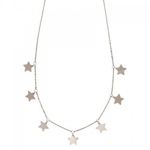 Woman Necklace with Stars in White Gold 803321737227
