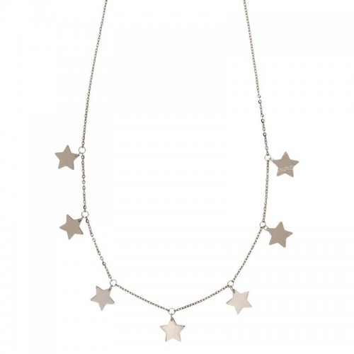 Collana Donna con stelle in Oro Bianco 803321737227