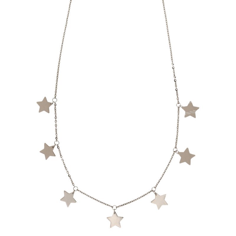 Damenkette mit Sternen in Weißgold 803321737227