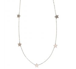 Woman Necklace with Stars in White Gold 803321737237