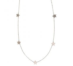 Collana Donna con stelle in Oro Bianco 803321737237