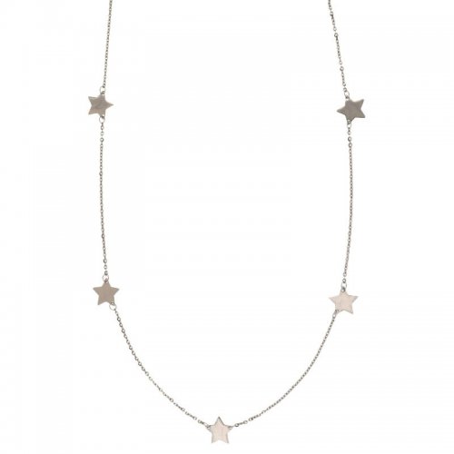 Collana Donna con stelle in Oro Bianco 803321737237