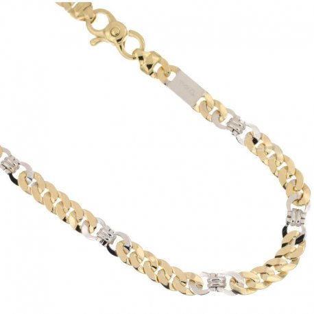 Herren-Halskette aus Gelb- und Weißgold 80332173646