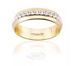 Diana Wedding Ring White and Yellow Gold FDB41M6 BC