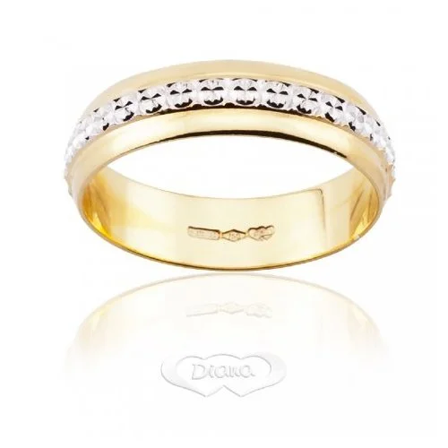 Diana Wedding Ring White and Yellow Gold FDB41M6 BC