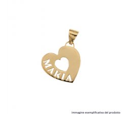 Yellow Gold Heart Pendant Customizable Name 803321732821