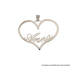 White Gold Heart Pendant Customizable Name 803321732822