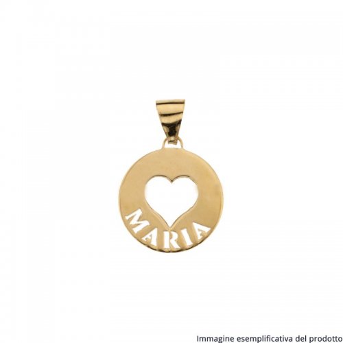 Yellow Gold Heart Pendant Customizable Name 803321732820