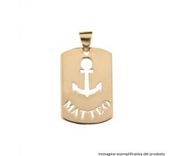 Yellow Gold Anchor Pendant Customizable Name 803321732816