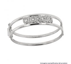 Bracciale Oro Bianco Nome Personalizzabile 803321725914