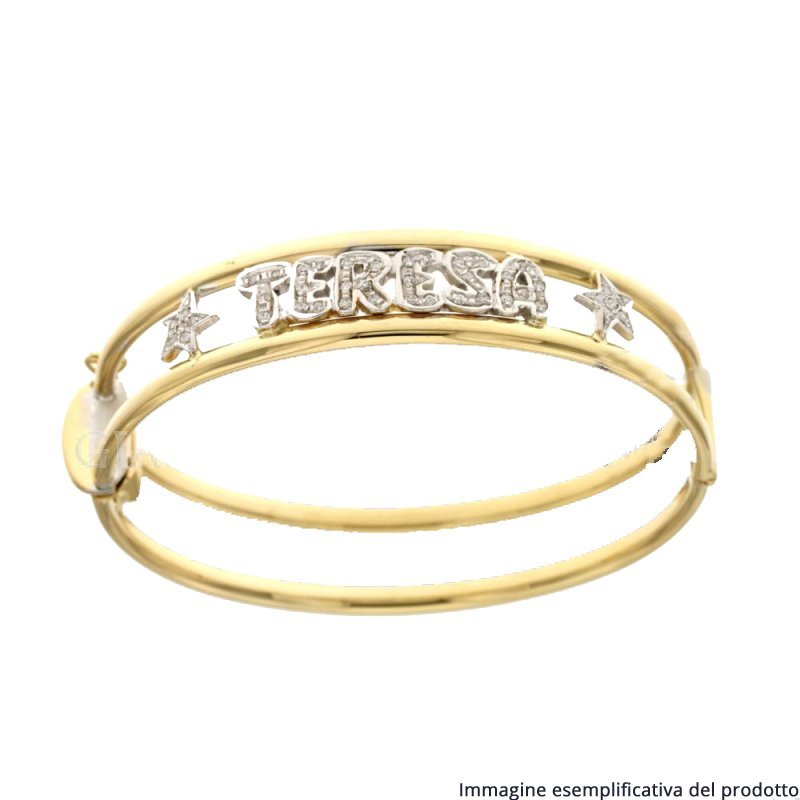 Yellow Gold Bracelet Customizable Name 803321716652