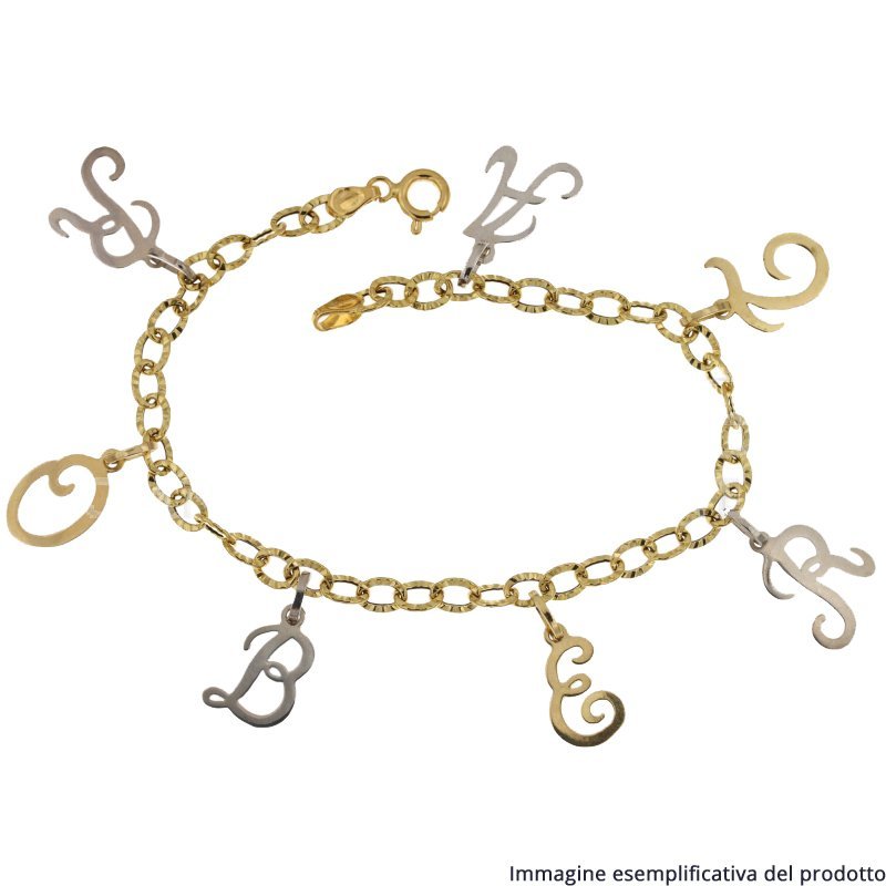 Bracciale Oro Giallo Bianco Nome Personalizzabile 803321736923