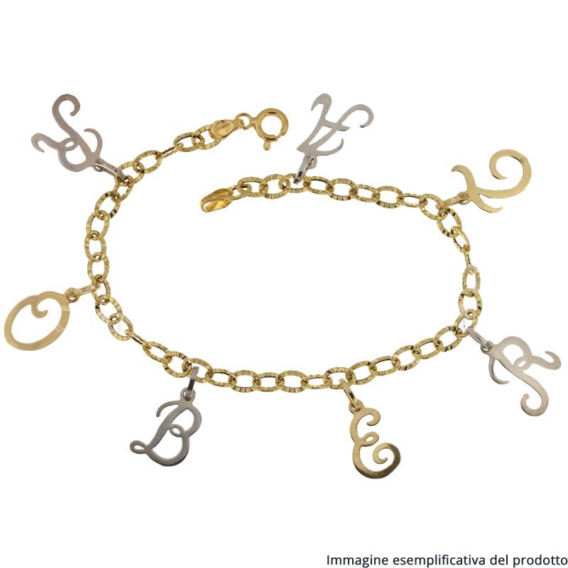 Yellow White Gold Bracelet Customizable Name 803321736923