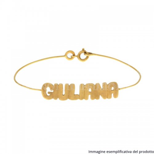 Yellow Gold Bracelet Customizable Name 803321722851