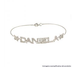 Bracciale Oro Bianco Nome Personalizzabile 803321712098