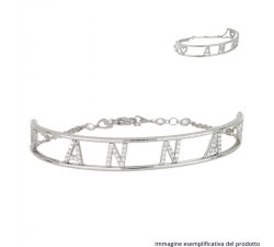 White Gold Bracelet Customizable Name 803321737507