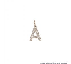 Initial Letter Pendant Name White Gold 803321732841