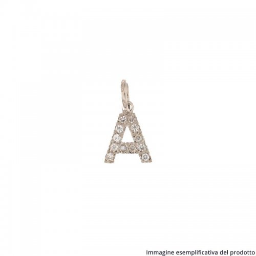 Initial Letter Pendant Name White Gold 803321732841