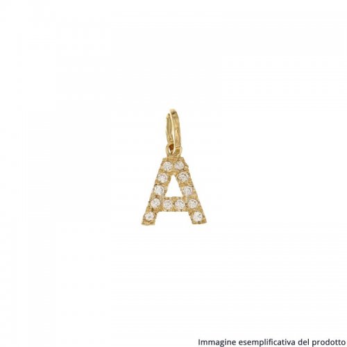 Initial Letter Name Pendant Yellow Gold 803321736145