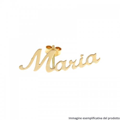 Yellow Gold Single Earring Customizable Name 803321732839