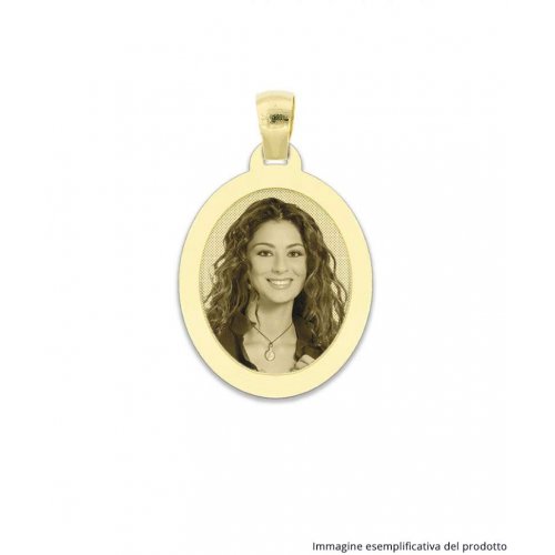 Oval engraved medal with frame OIP18.6AU