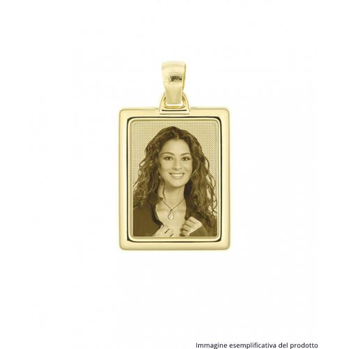 Rectangular engraved medal with rounded frame RIB 11.6 AU