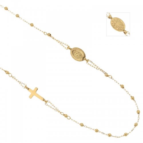 Round Rosary Necklace Yellow Gold 803321734905