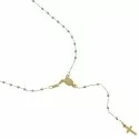 Halskette Miraculous Madonna Gelb-Weißgold Rosenkranz 803321716825