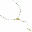 Miraculous Madonna Yellow White Gold Rosary Necklace 803321716849