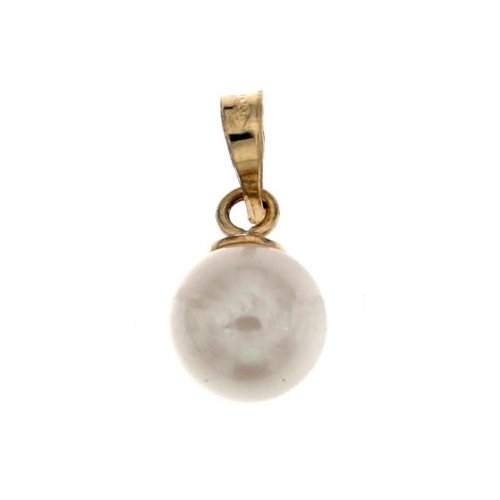 Yellow gold pearl pendant 803321703670