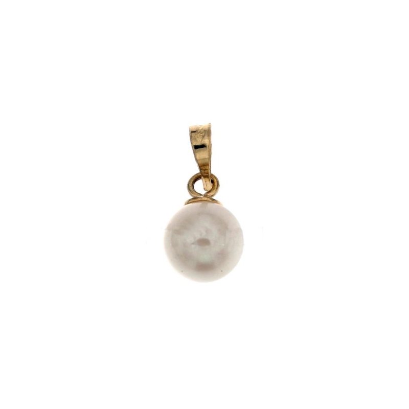 Yellow gold pearl pendant 803321703670