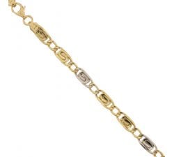 Men's Bracelet in Yellow and White Gold 803321732829