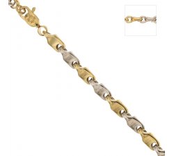 Men's Bracelet in Yellow and White Gold 803321734697