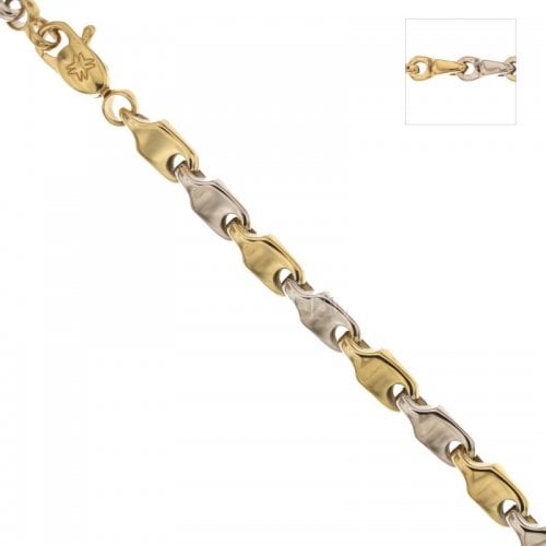 Men's Bracelet in Yellow and White Gold 803321734697