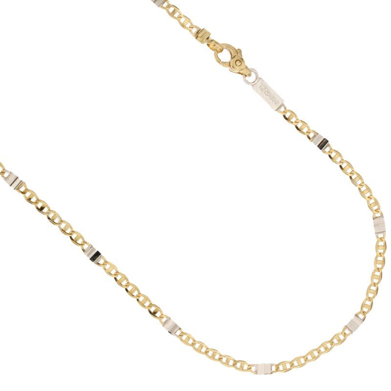 Yellow and White Gold Men's Necklace 803321735554