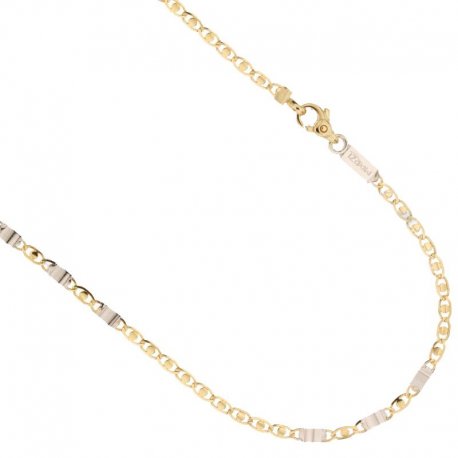 Yellow and White Gold Men's Necklace 803321736596