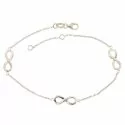 White gold women's infinity bracelet 803321733367